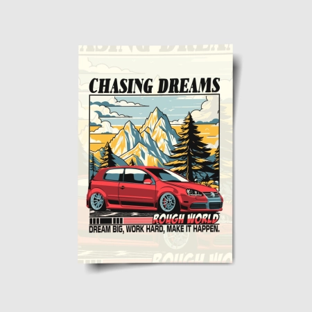 Plakat Chasing Dream Golf MK5 R32