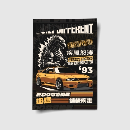 Plakat Built Different Godzilla R33