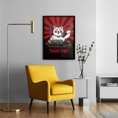 Plakat Lucky Cat Sushi Time