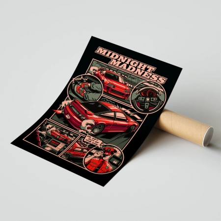 Plakat Midnight Madness S13 Supra E36