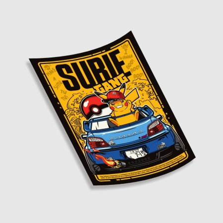 Plakat Subie Gang Pikachu Pokemon