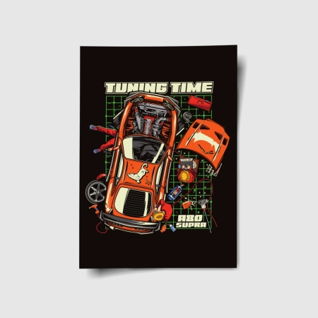 Plakat Tuning Time Supra MK4